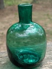Vintage BLENKO Glass #6424 MCM Candle Holder Bud Vase Green Joel Myers Era