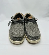 HEY DUDE PAUL KNIT CASUAL LOAFERS NEW MEN'S SIZE 9 LITE GREY/ESPRESSO