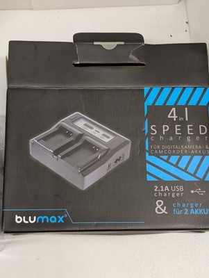Blumax Doppel Akku-Ladegerät in Schwarz - 4in1 Speed Charger