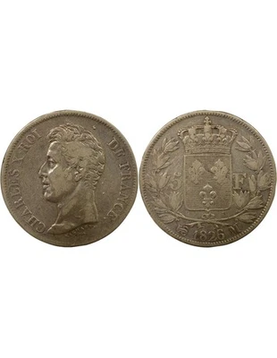 France Charles X - 5 Francs Argent, 1er Type - 1826 M Toulouse - Photo 1/3