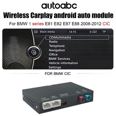 Wireless Android/Auto CarPlay For BMW 1 series E81 E82 E87 E88 2008-2012 CIC
