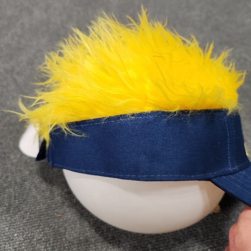 Michigan Wolverines Flair Hair Hat Adult One Size Blue Yellow NCAA NEW College - Picture 4 of 8
