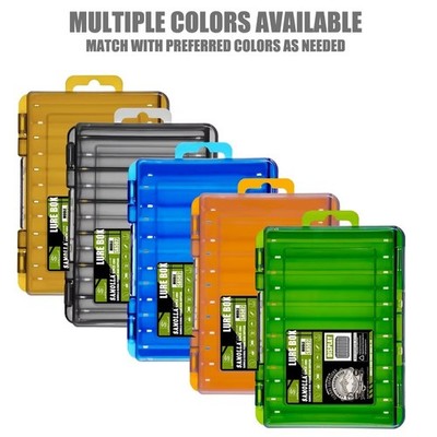 Fishing Tackle Box 14 Compartments Double-Sided Lure Hook Storage Organizer