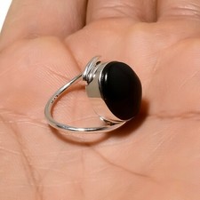 Black Onyx Natural Gemstone 925 Sterling Silver New Ring For Anyone Gift