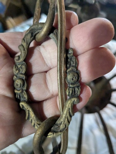 Antique French Bronze Brass Ceiling Fixture Chandelier Light 12 arms rare old - Picture 16 of 24