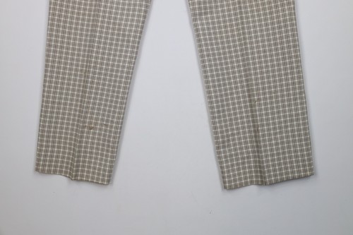Vtg 70s Streetwear Mens 34x30 Knit Wide Leg Bell Bottoms Chino Pants Plaid USA - Picture 14 of 16