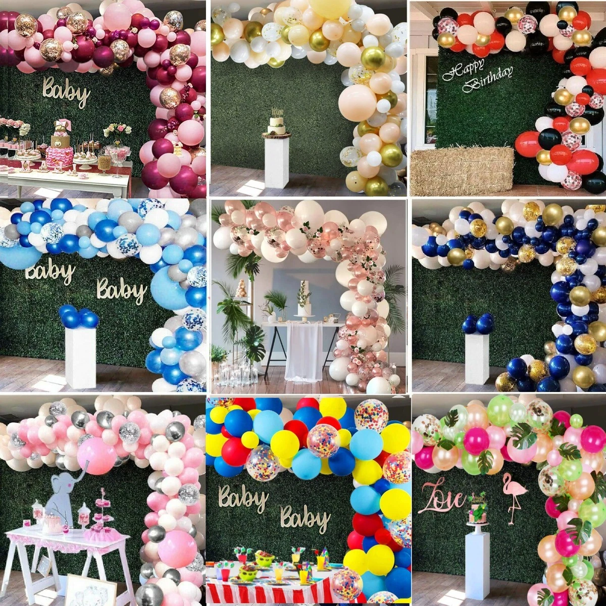 Marble Black Silver and Gold Balloon Garland Birthday Party Decorations  Wedding Baby Shower Room Layout Arch Set Balloon 