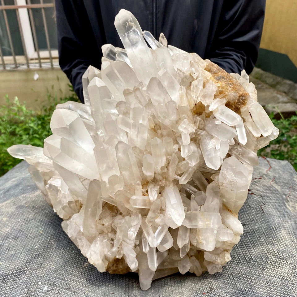 31,7 Pfund natürlicher weißer klarer Quarzkristall Cluster grobe Heilung Probe - Bild 2 von 4