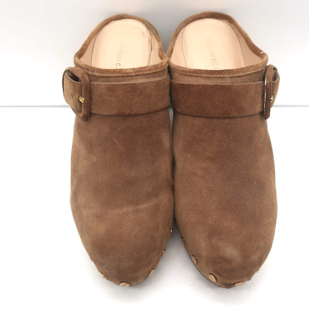 Veronica Beard Dacey Platform Clogs Brown Suede S… - image 7