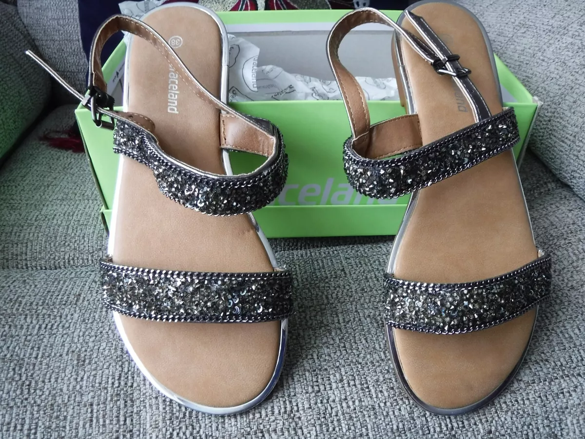 Sequin flat store sandals