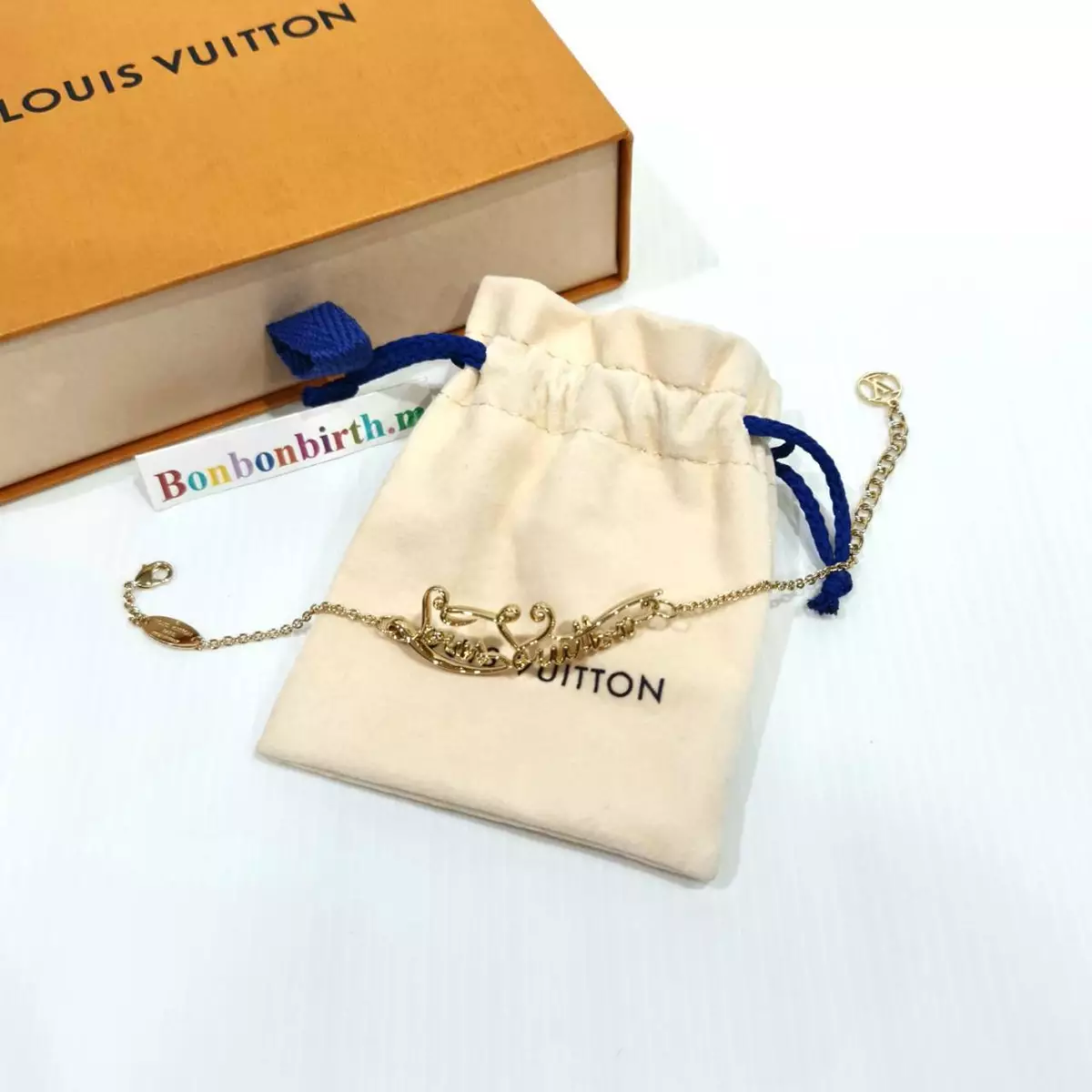 New Louis Vuitton LV MY LV AFFAIR BRACELET Hand Writing Golden Plate  Shipped DHL