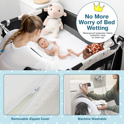 Folding Baby Cot Mattress Portable Travel Foam Infant Mattress w/Carrying Bag - Picture 5 of 8