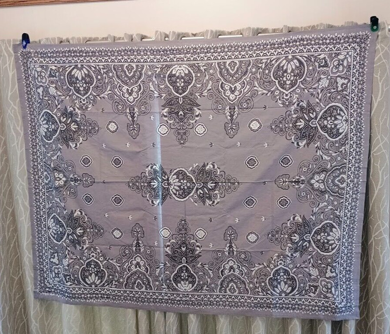 Hippie Bohemian Psychedelic Peacock Mandala Wall Hanging Bedding Gray Tapestry