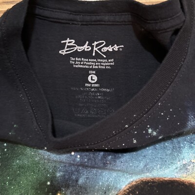 Bob Ross~Artist With Palette~Galaxy Joy Of Painting T-Shirt~Adult