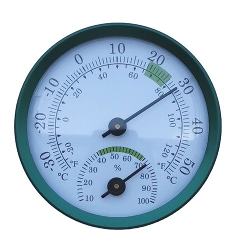 Practical 57mm Gold Aluminum Thermohygrometer Monitor Comfort in Any Setting