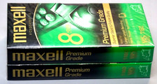 New Sealed Maxell T160 2pc Video Cassette Tapes-Premium Grade 8-Hour Tapes NEW