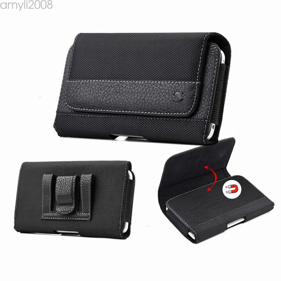 Очень большой ремень зажим мешок кожаный чехол для переноски кобура для сотового телефона - Изображение 3 из 4