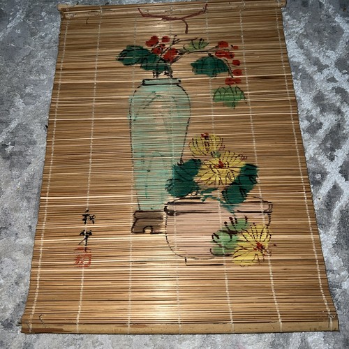 Asian Bambo Hanging Wall  Painting, Tiger Flower - Picture 6 of 6