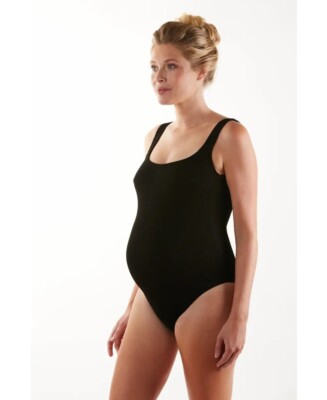 Cache Coeur Womens Maternity swimsuit Bayside black One Piece Large Bathing Suit
