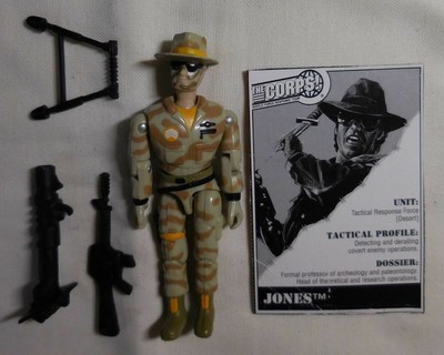 1996 THE CORPS Lanard JONES COMPLETE w/FILE CARD Loose 3.75'' Action Figure NEW