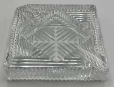 Waterford Cigar Ashtray Ireland Stafford Square 6" x 6"Signed Rare Vintage