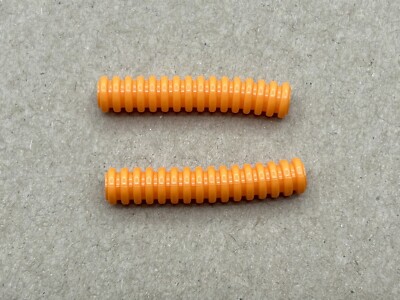 Lego Parts Lot (2) ~ Orange Hose, Ribbed 7mm D. 5L / 4.0cm ~ No 78c05