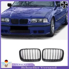 Für BMW 3er E36 90-96 Alle Nieren Grill Kühlergrill Doppelsteg Glanz Schwarz