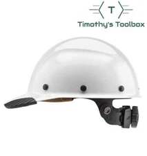 Lift Safety HDFC-17WG Dax Hard Hat Cap Style White w/ Ratchet Suspension