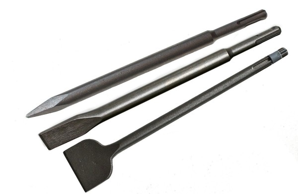 3-Tlg. Sds Plus SpitzmeißEl SpatmeißEl 20 40 250 Mm FlachmeißEl BreitmeißEl-image