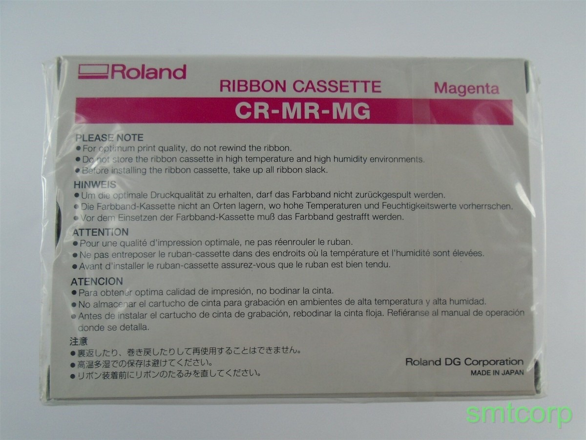 Lot De 5 Cassettes Ruban Roland Magenta CR-MR-MG - Neuves Scellées
