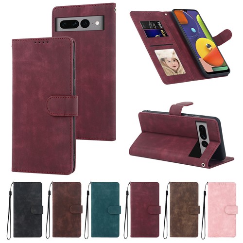 Flip Leather Case For Google Pixel 8 Pro 6A 7 Pro Card Pocket Stand Wallet Cover - Picture 25 of 26