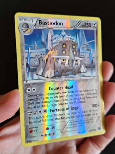 Bastiodon Reverse 70/114 XY Steam Seat Pokemon Card English - Picture 3 of 3
