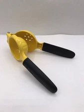 Crofton Manual Lemon Squeezer Yellow Powder Coated Aluminum Comfort Grip