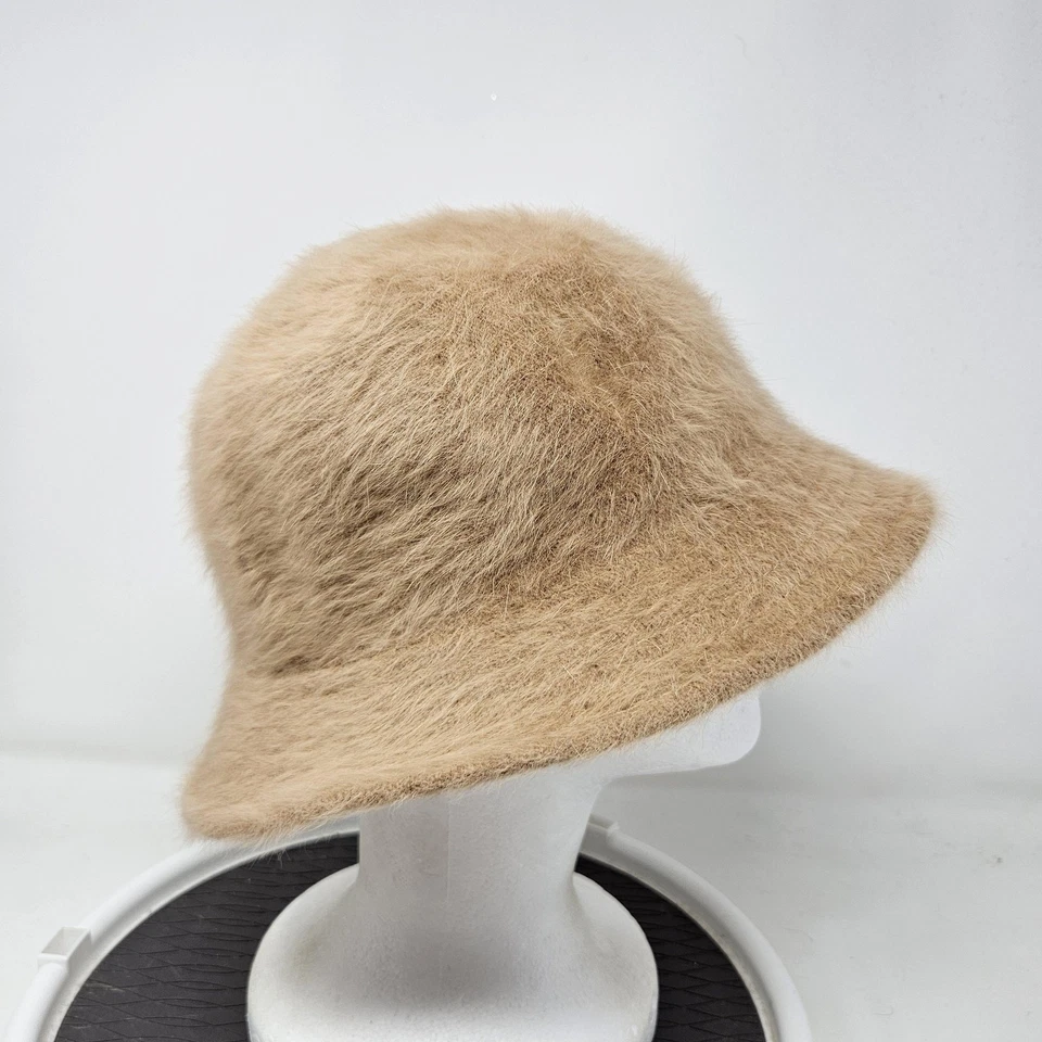 Gorra Orvis para mujer mediana bronceada lana de angora cubo difuso hecha en Francia Foto 3 de 4