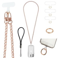 Crossbody Phone Lanyard Chain Shoulder Cell Phone Strap Charm Neck Chain with...