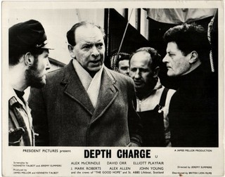 DEPTH CHARGE 1960 Alex McCrindle David Orr Elliot Playfair 4 10x8 LOBBY CARDS