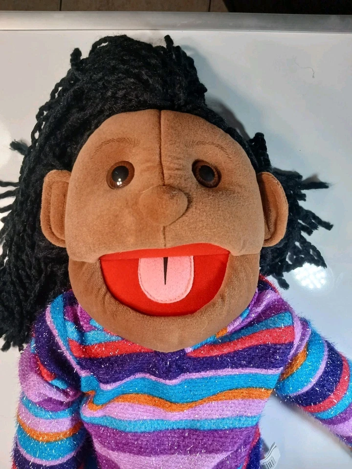 Sunny Puppets 28" African American Girl Puppet New With Tags Full Body Very Good - Image 2 of 4