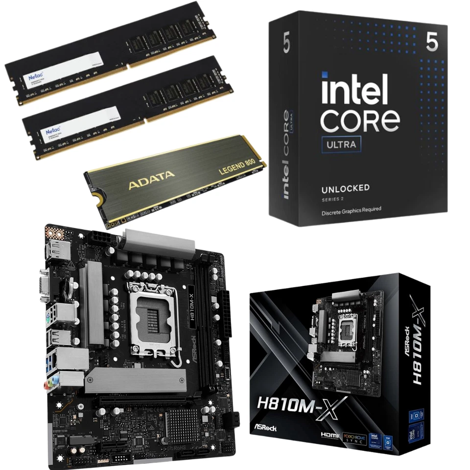 Intel Core Ultra 9 285K 32GB DDR5 2TB M.2 SSD H810M 32GB DDR5 Motherboard Bundle - Image 2 of 4