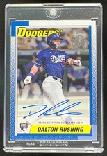 2025 Topps Update 1990 Platinum Foil #90AU-DR Dalton Rushing RC Auto 1/1