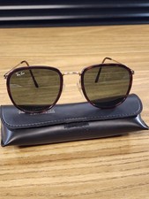 VINTAGE B L RAY BAN W0870 DARK TORTOISE G15 SHIRE TRADITIONAL SUNGLASSES w/CASE