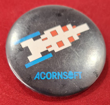 Acornsoft "Rocket Raid" COLLECTORS Badge. Acorn BBC Micro image