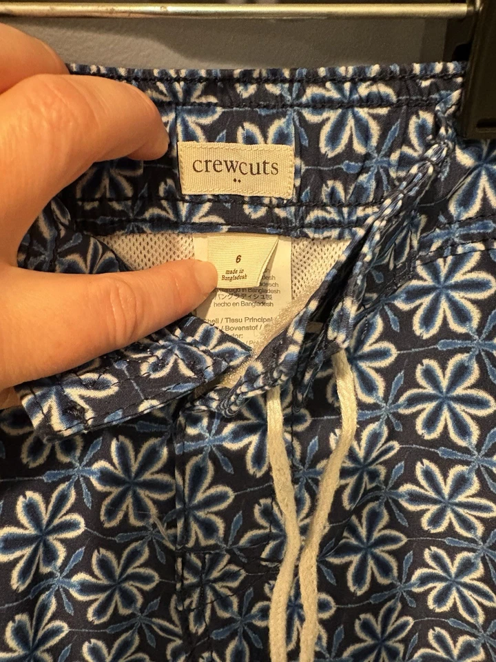 Bañador Crewcuts forrado azul talla 6 cierre de corbata Foto 3 de 3