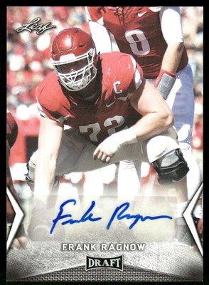 2018 Leaf Draft Autographs Frank Ragnow Rookie Auto Arkansas Razorbacks #BA-FR1