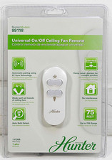 New Hunter Universal On/Off Ceiling Fan Remote Control Model 99118