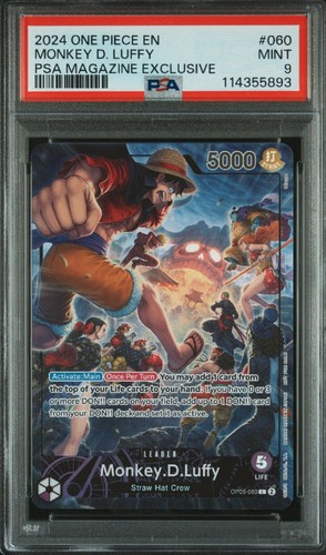 Bandai 2024 One Piece CCG Monkey D. Luffy OP05-060 #060 Foil PSA 9