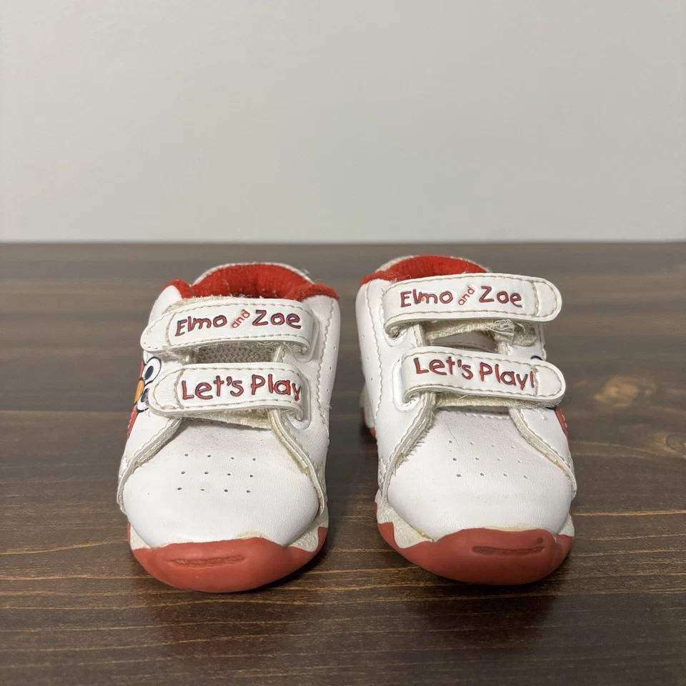VTG Sesame Street Elmo And Zoe Let’s Play Baby Infant Tennis Shoes Size 3 - Image 3 of 4