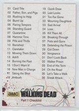2016 Cryptozoic The Walking Dead Season 4 Part 1 Checklist Cards 1-72 #72 3c7