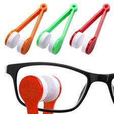3 Pcs Mini Eyeglass Cleaner Brush Portable Microfiber Sunglasses Cleaner Clip