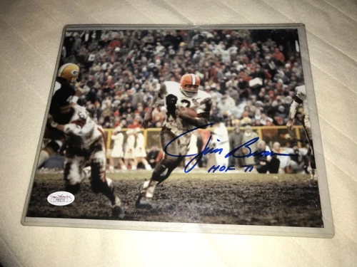 JIM BROWN Signed 8 x 10 photo JSA COA autographed CLEVELAND BROWNS Syracuse WOW