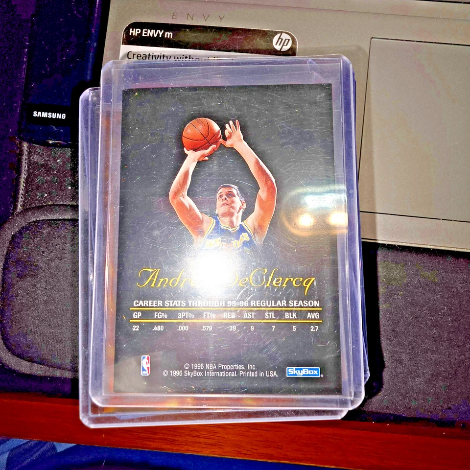 1996 SKYBOX INTERNATIONAL Andrew Donald DeClercq AUTO - GOLDEN STATE WARRIORS - Image 2 of 4